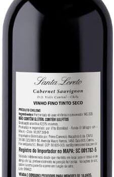 Vinho Fino Tinto Chileno Santa Loreto Varietal Cabernet Sauvignon 750ml