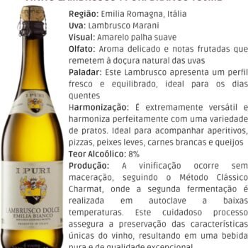 I Puri Vinho Italiano Lambrusco Branco 750Ml